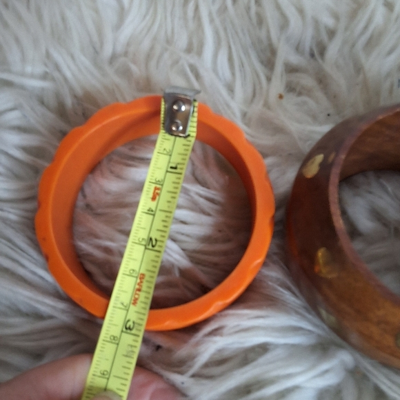 Vintage Orange and Brown Bangle Set - Picture 6 of 7
